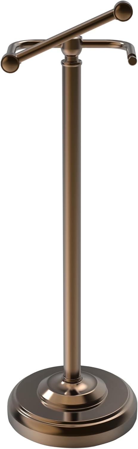 Toilet Paper Holder Stand, Brushed Nickel Toilet Paper Holder Free Standing, Post Pivoting Design & Stable Weighted Base SUS304 Stainless Steel for Bathroom(Mega Roll)