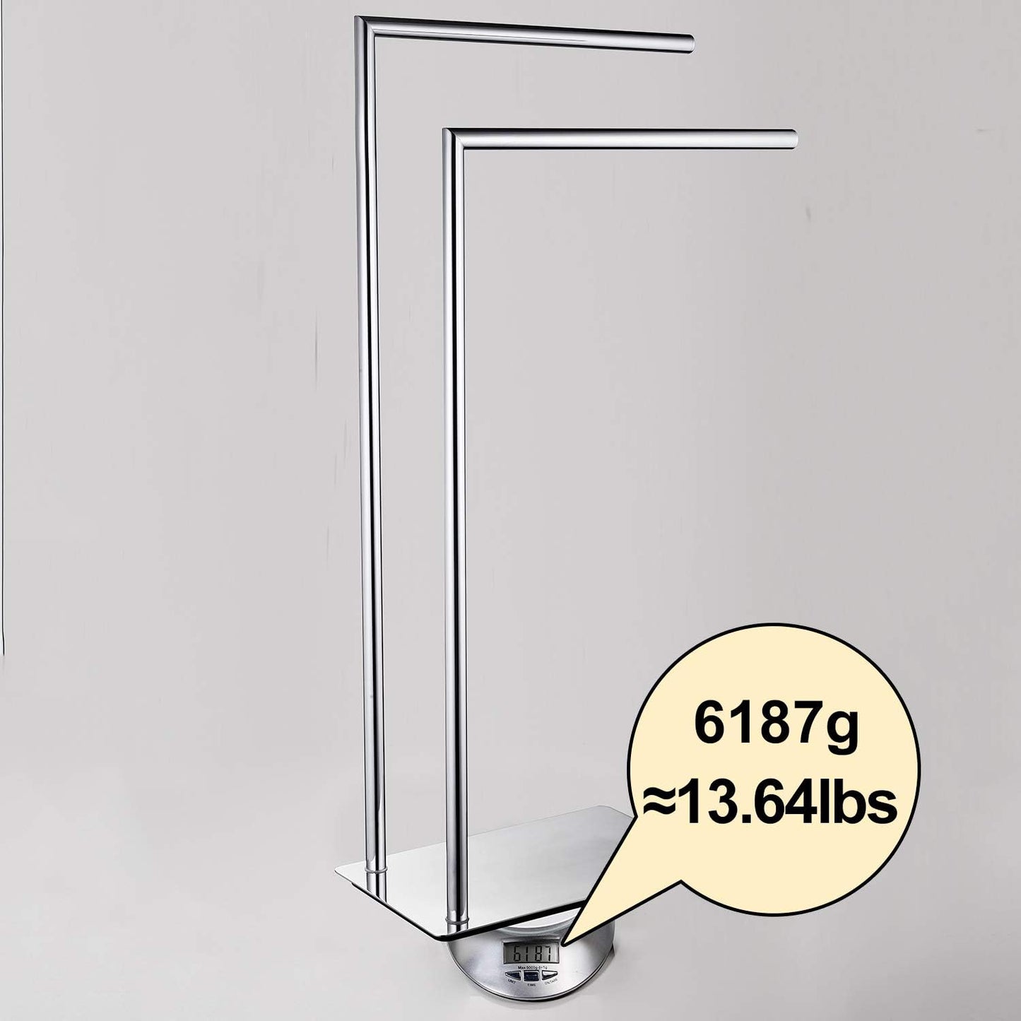 Freestanding Double Towel Racks Bathroom Accessories Towel Holder Stand on Floor Brass Chrome