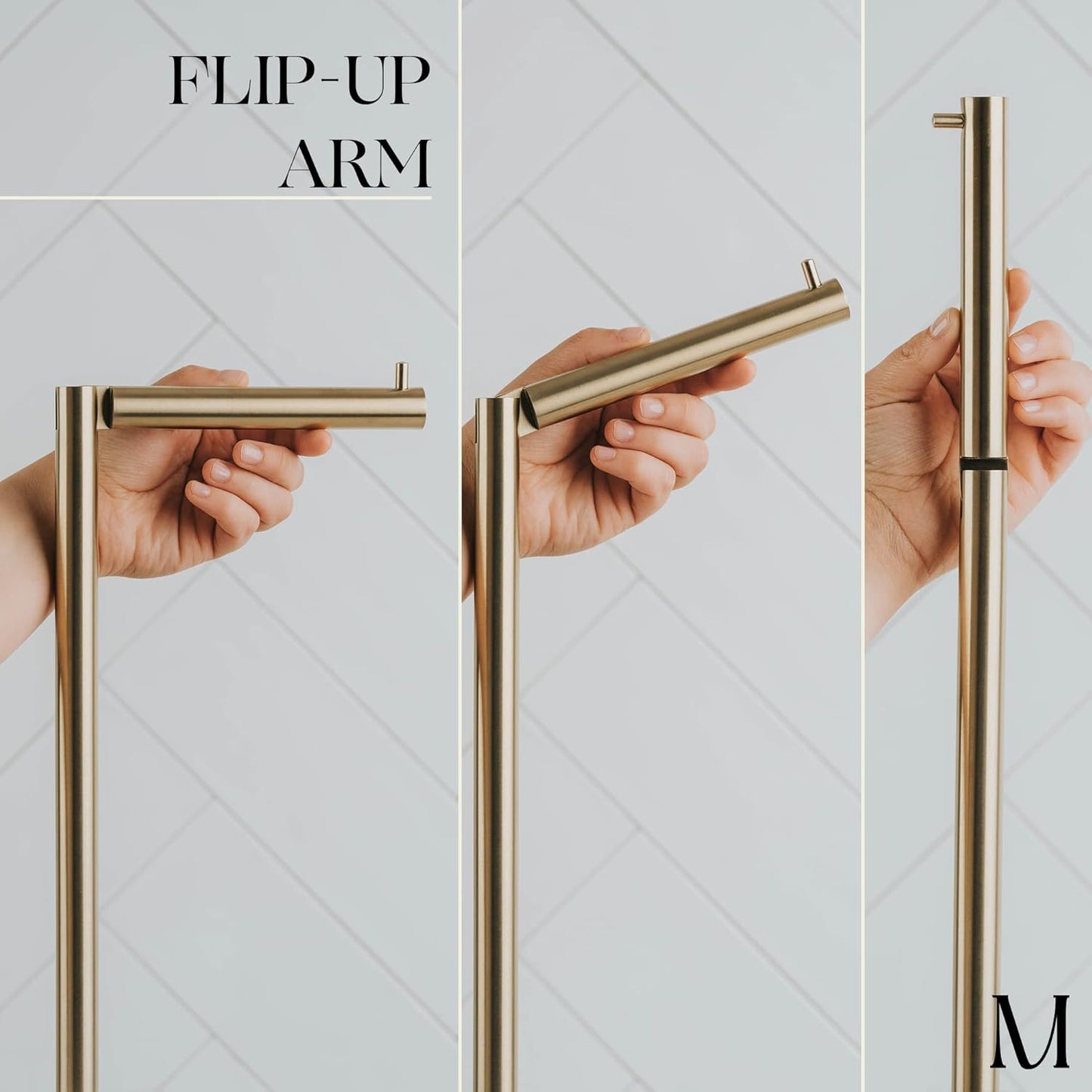 MARMOLUX ACC Free Standing Toilet Paper Holder Stand with Storage for 4 Rolls of Toilet Tissue for Bathroom, Stainless Steel Luxury Brushed Gold, 1pc - Bathroom Sets - Toilet Paper Storage