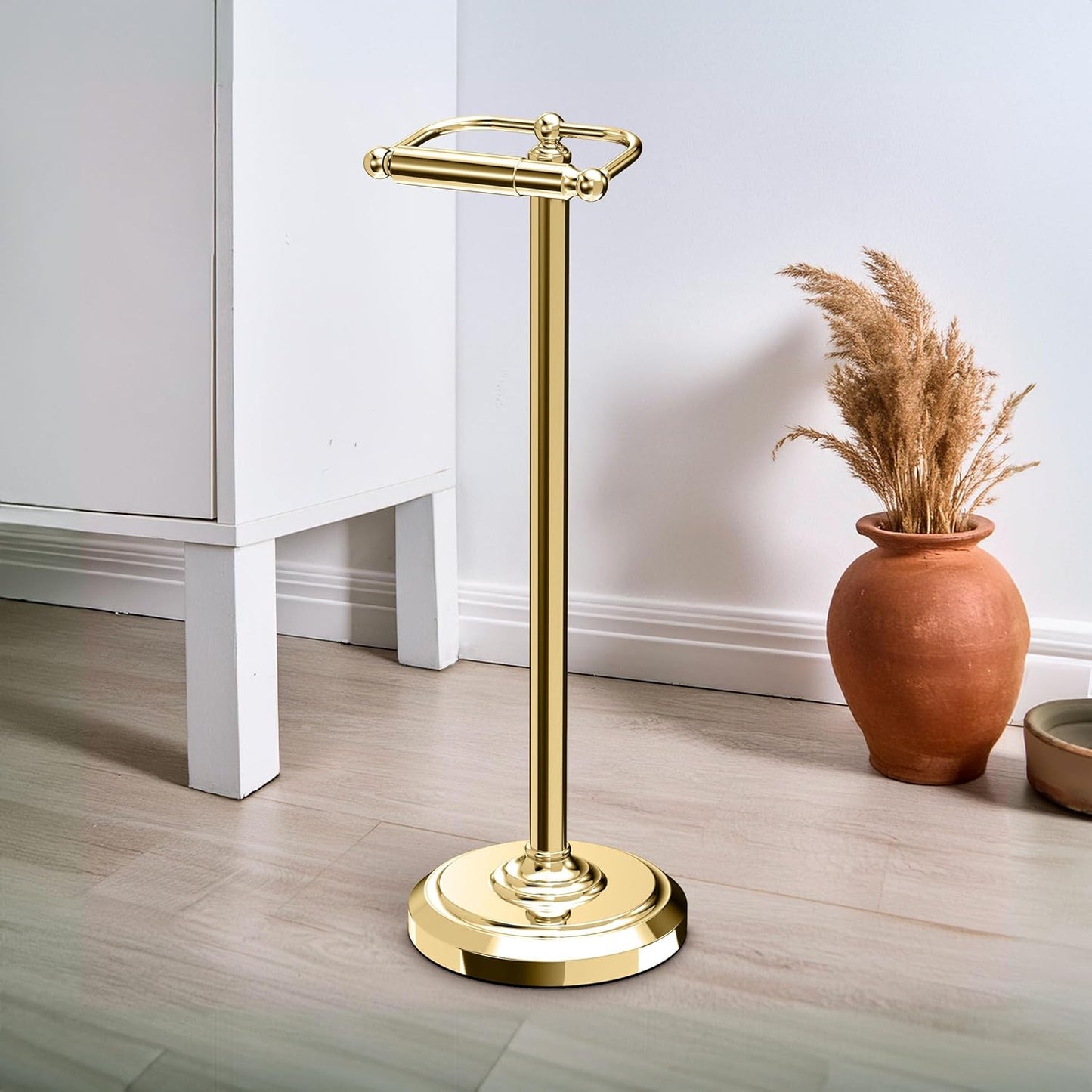 Home Accents Brass Toilet Tissue Holder, 22" H