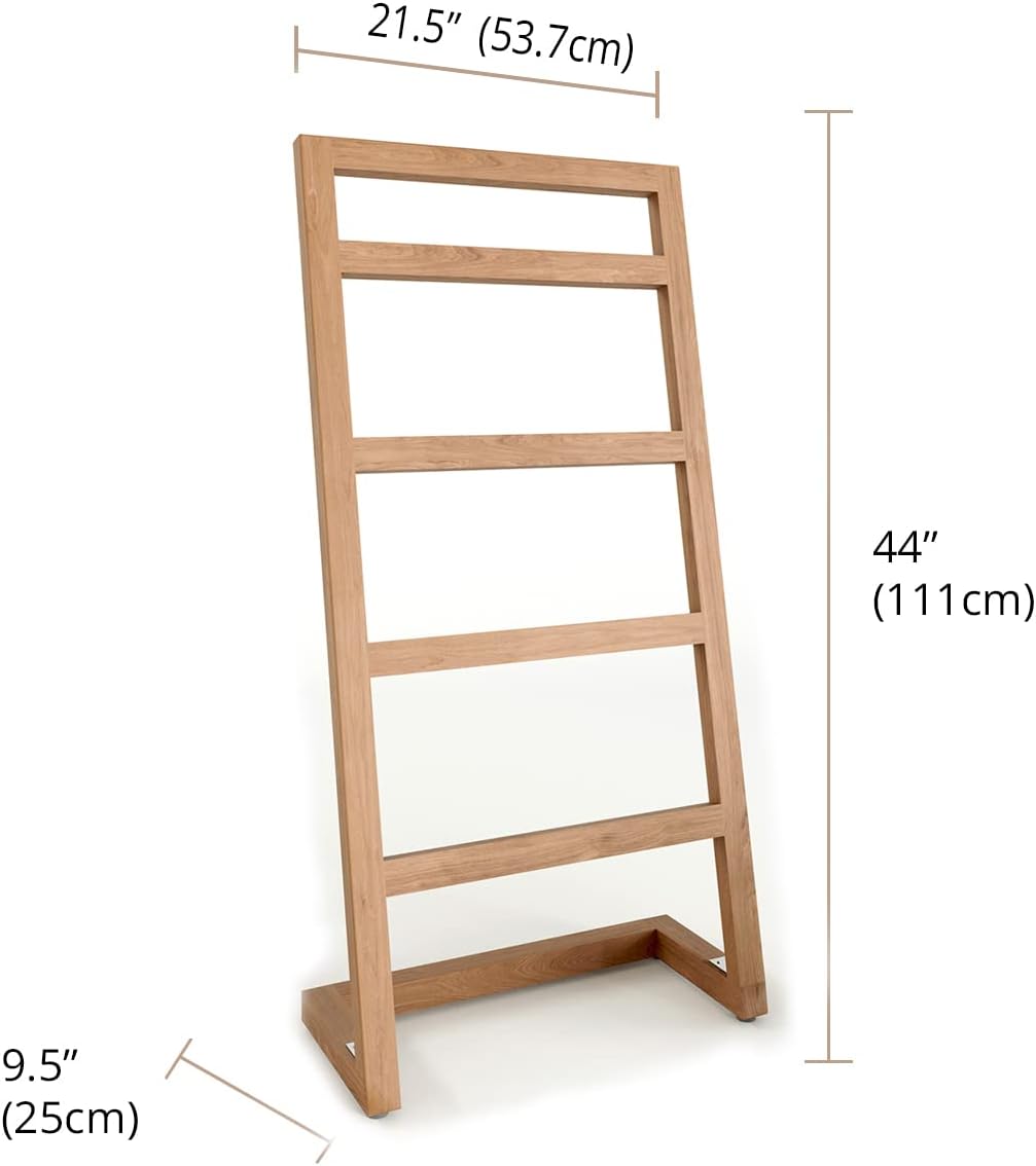 AquaTeak Patented Sula Angled Teak Towel Stand
