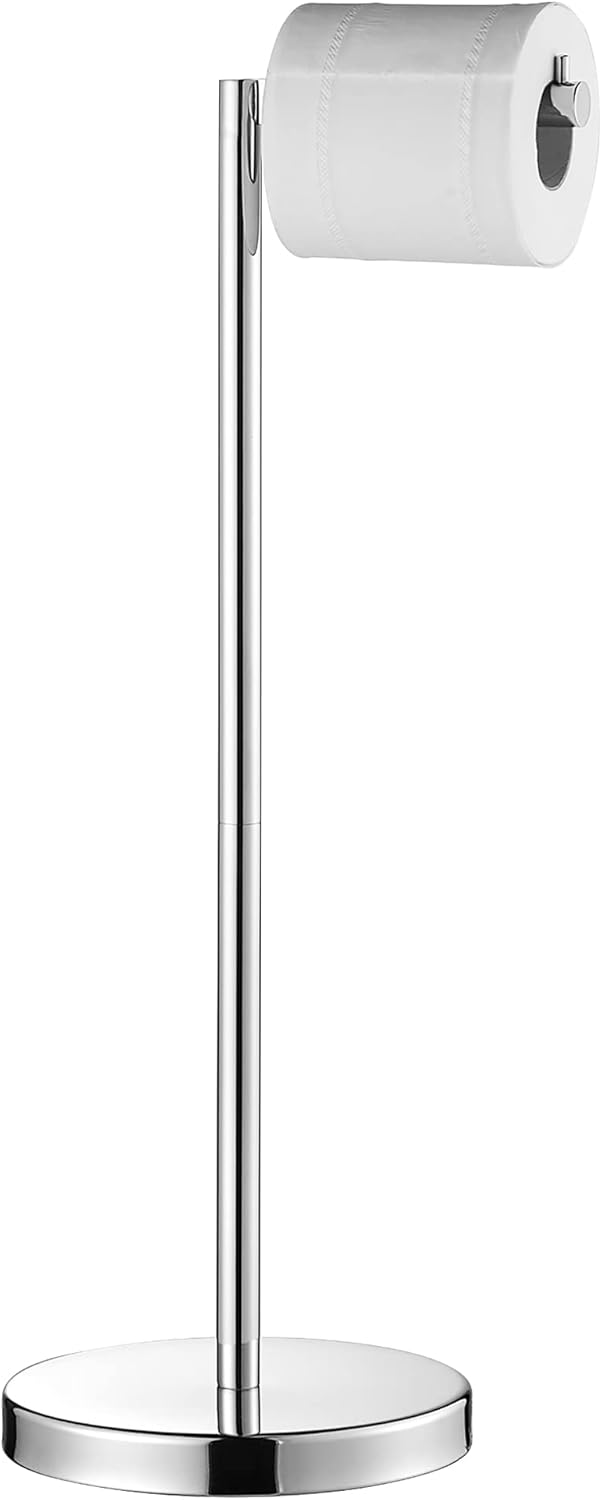 MARMOLUX ACC Free Standing Toilet Paper Holder Stand with Storage for 4 Rolls of Toilet Tissue for Bathroom, Stainless Steel Luxury Brushed Gold, 1pc - Bathroom Sets - Toilet Paper Storage