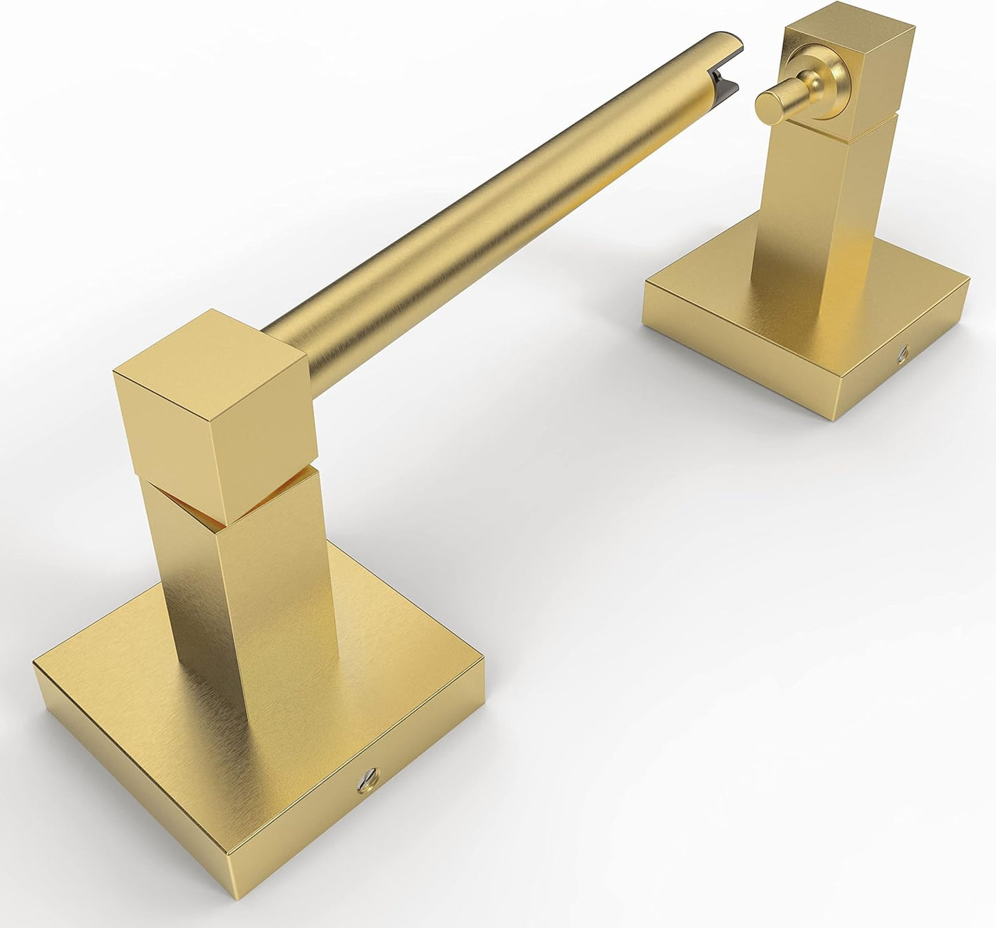 RUACQ Toilet Paper Holder Stand, Bathroom Toilet Paper Roll Holder Free Standing, Toilet Tissue Holder Stand with Post Pivoting Design, Stable Weighted Base, SUS304 Stainless Steel (Brushed Nickel)