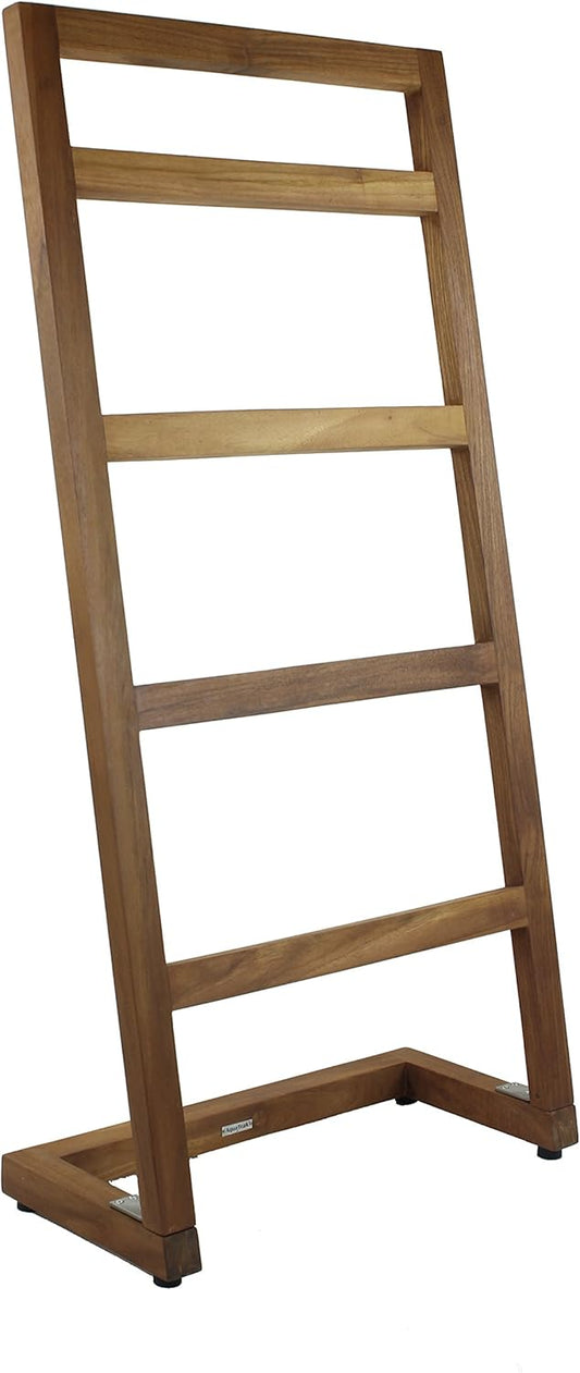 AquaTeak Patented Sula Angled Teak Towel Stand