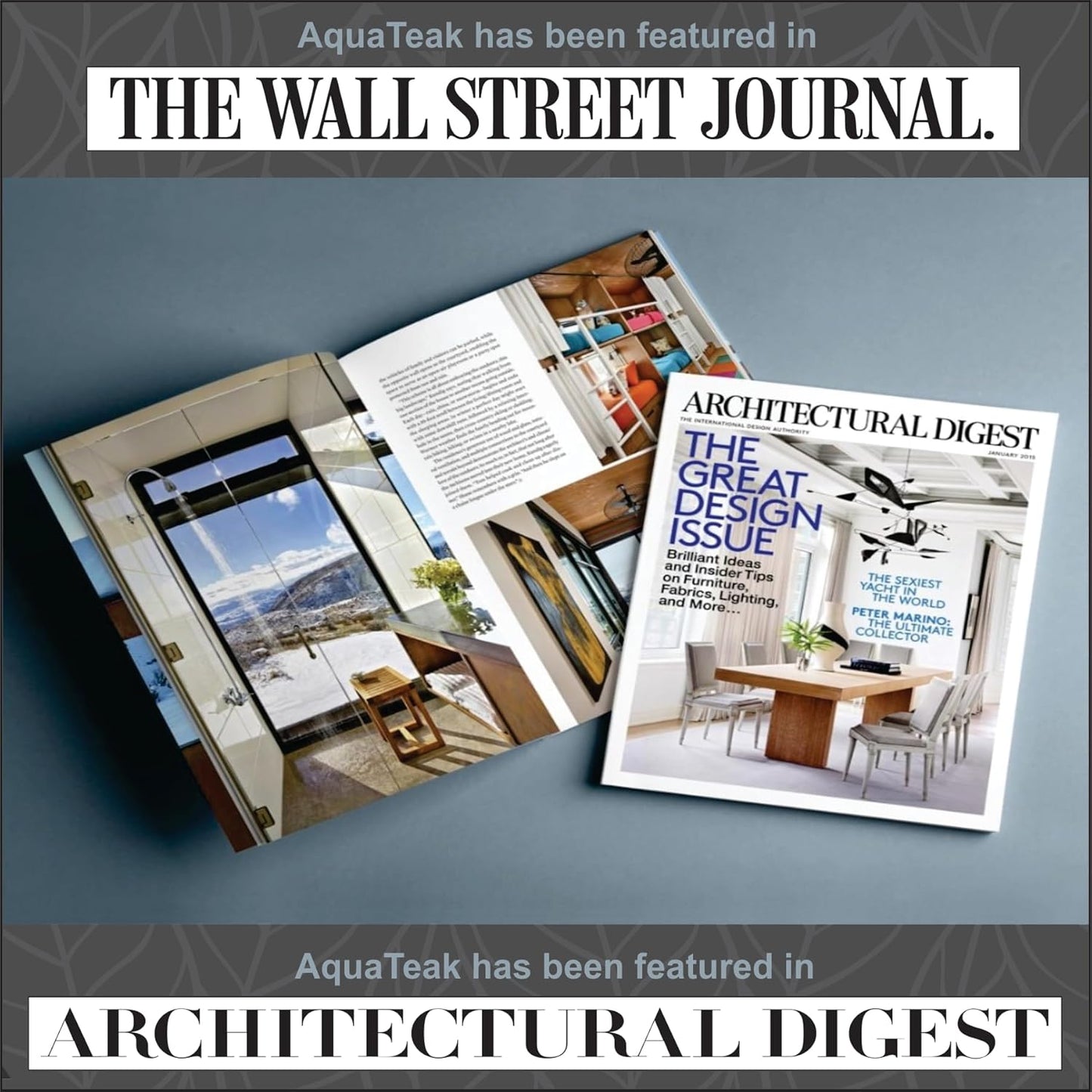 AquaTeak Patented Sula Angled Teak Towel Stand